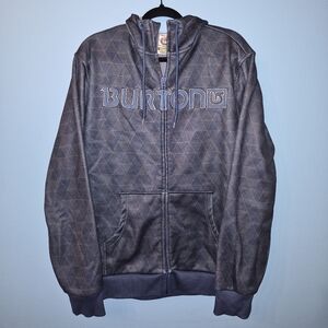 Burton Vintage Snowboard Dry Ride Zip Up Hoodie